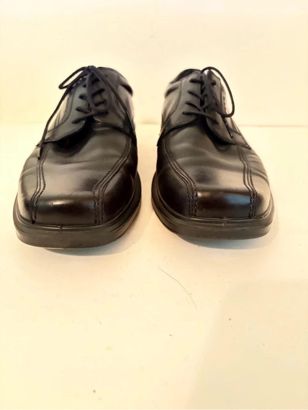 Ecco Black Leather Helsinki Oxford Comfort Dress Shoes
